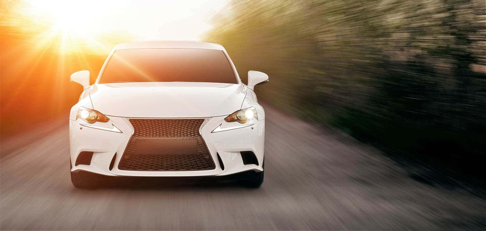 Car driving on road